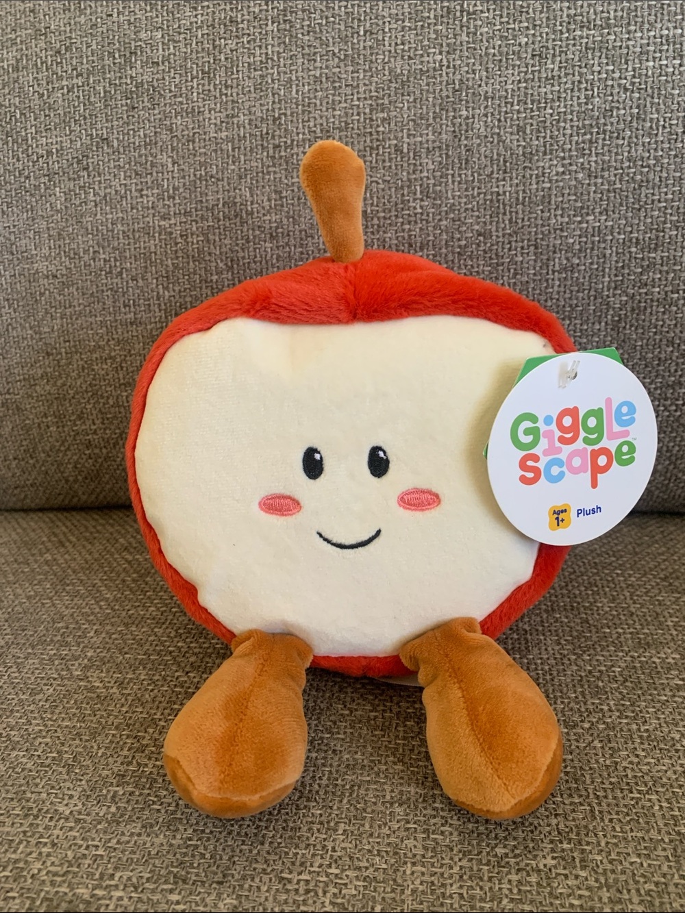 Giggle Scape Smiling Red Apple Plush Stuffed Toy Target Exclusive with Tags